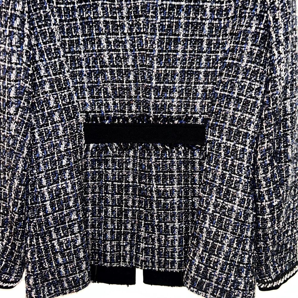 White House Black Market Skirt Suit Women's Small 10 Black White Tweed Business - Picture 9 of 13